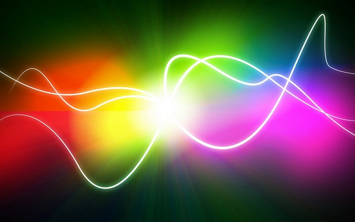 Abstract rainbow light streaks