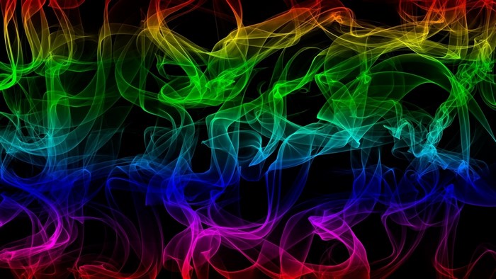 Rainbow smoke abstract art