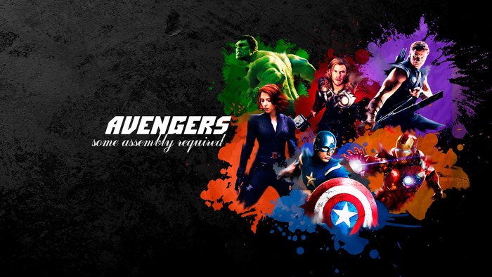 Avengers Assemble with Captain America, Iron Man, Hulk, Thor, Black Widow, and Hawkeye