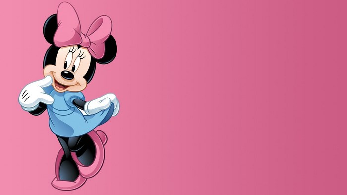 Minnie Mouse in a blue dress