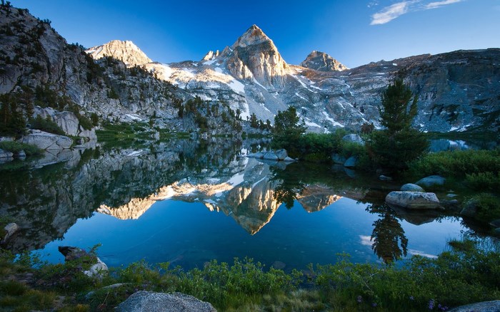 Mountain Peak Reflected in Alpine Lake