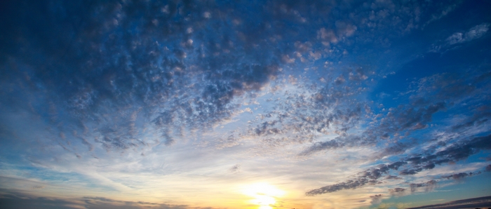 Sunset sky with clouds