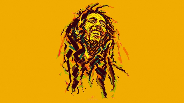 Bob Marley abstract portrait