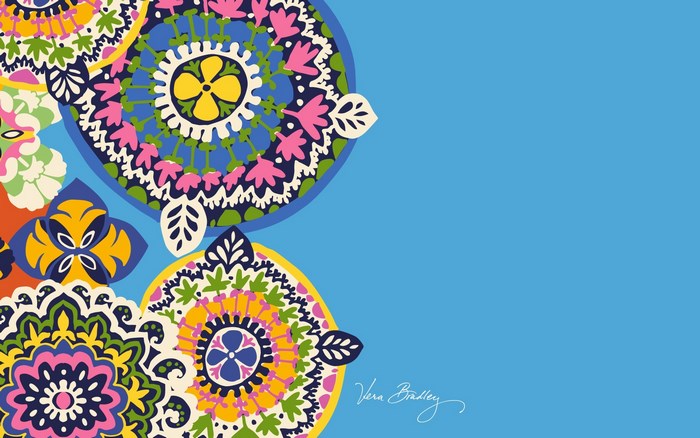 Vera Bradley Floral Mandala Desktop Background