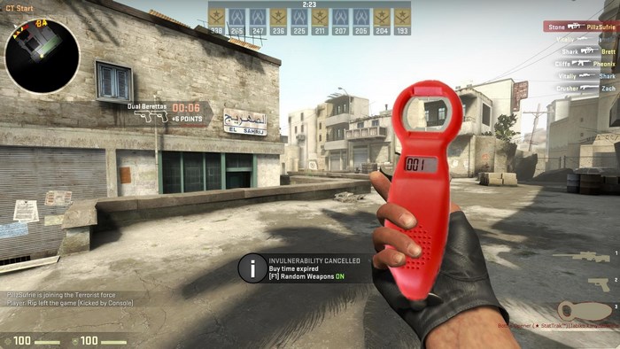 Counter-Strike: Global Offensive gameplay with bottle opener