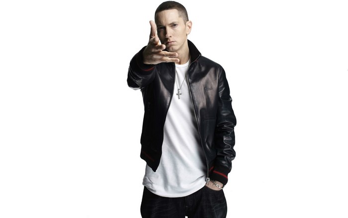 Eminem pointing finger gun