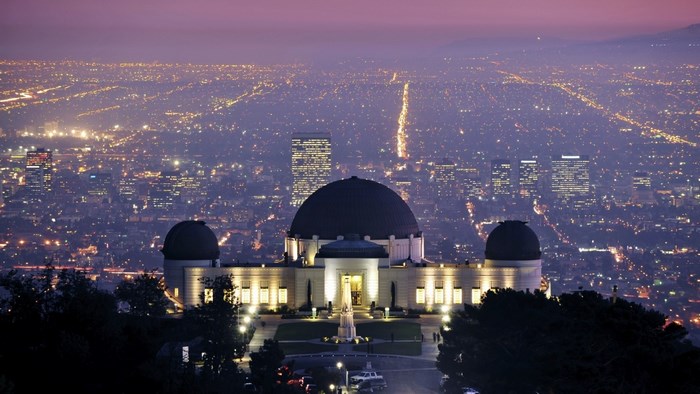 Griffith Observatory Los Angeles Skyline at Dusk