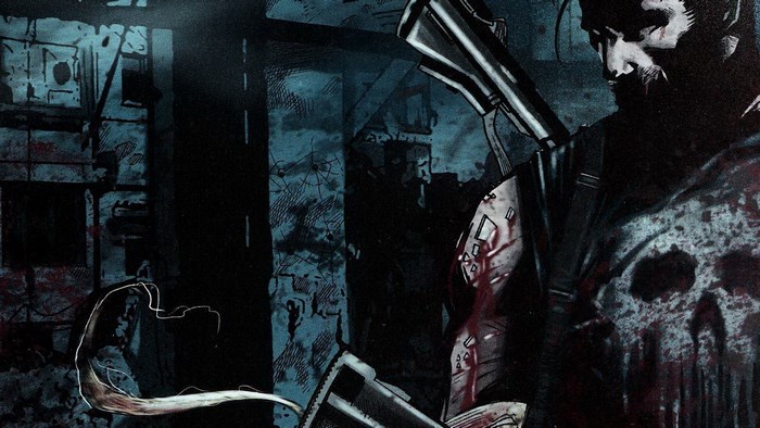 The Punisher with a rifle