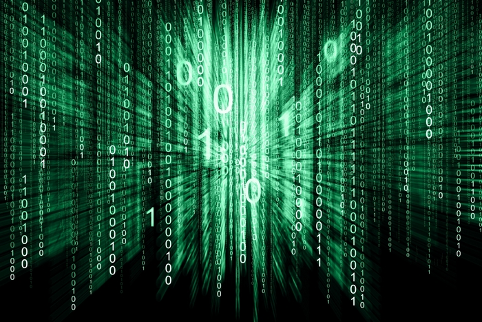 Green Matrix Binary Code Background