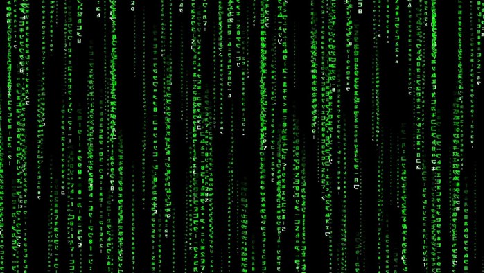 Matrix digital rain effect