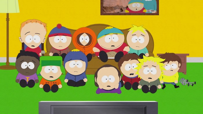 South Park Characters Watching TV