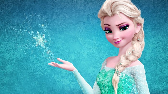 Elsa from Frozen creating snowflakes