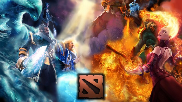 Dota 2 characters with ice and fire elements