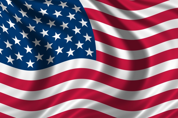 American flag waving