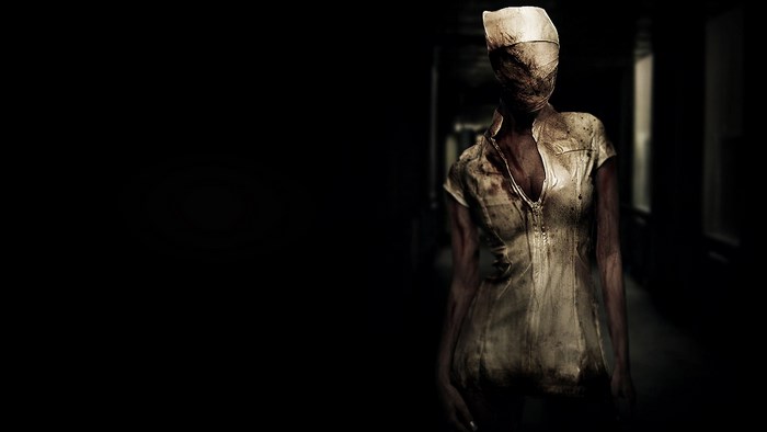 Silent Hill Nurse in a Dark Hallway