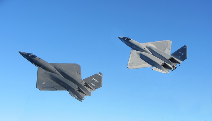 Northrop YF-23 aircraft in flight