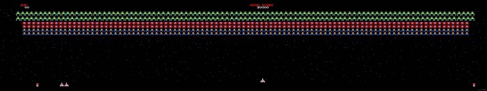 Galaga aliens and player ship