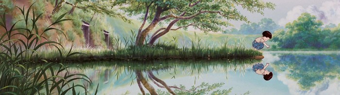 Child by the water from Grave of the Fireflies
