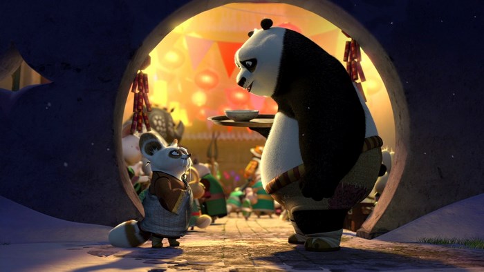 Po and Master Shifu from Kung Fu Panda