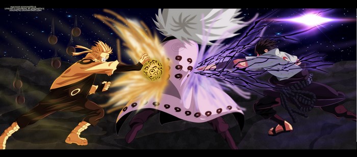Epic Naruto Battle Scene at Night