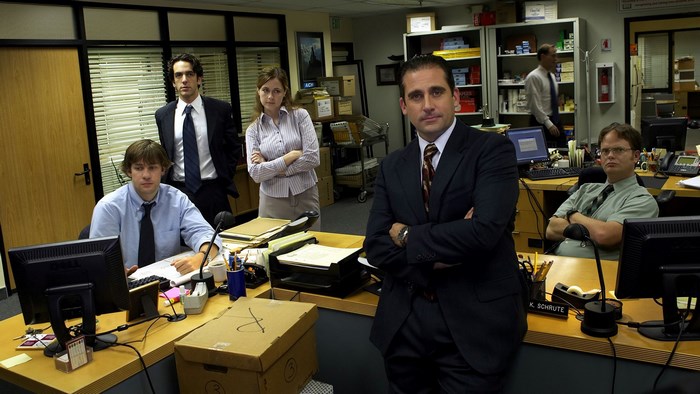 The Office US cast in office setting