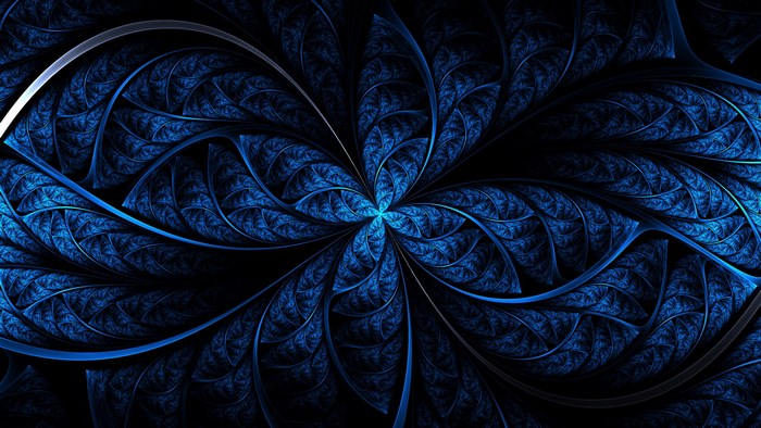 Blue fractal pattern