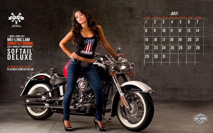 Mei-Ling Lam with 2012 Harley-Davidson Softail Deluxe