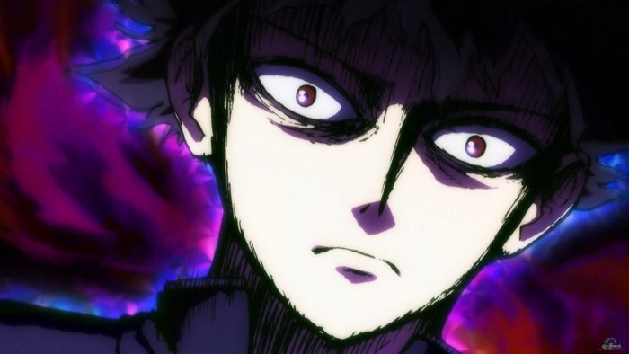 Intense Close-Up of Mob from Mob Psycho 100