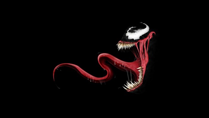 Venom with long tongue