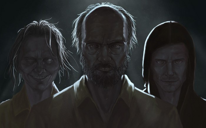 Three characters from Resident Evil 7 Biohazard