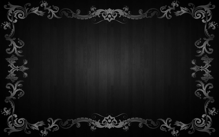 ornamental frame on dark wood background