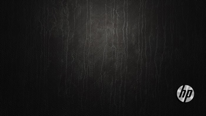 Hewlett Packard logo on black textured background