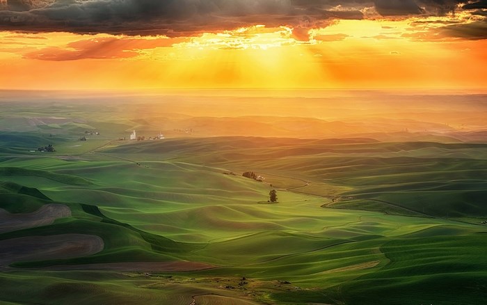 Sunset Over Rolling Tuscan Hills