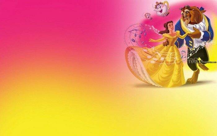 Belle and Beast dancing from Beauty and the Beast
