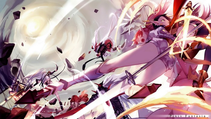 Pixiv Fantasia T: Elves and Warriors in Battle