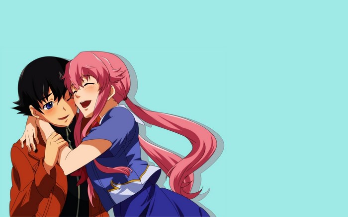 Yukiteru Amano and Yuno Gasai from Future Diary
