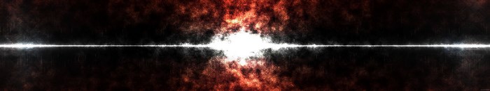 Abstract fiery explosion with bright light beam