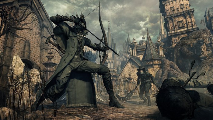 Hunter with bow from Bloodborne