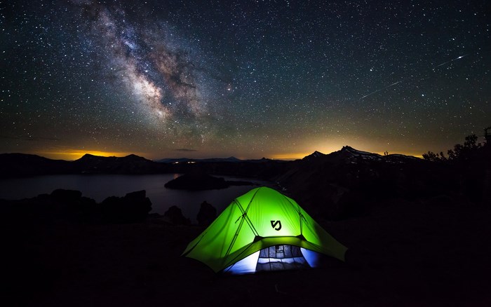 Camping under the Milky Way