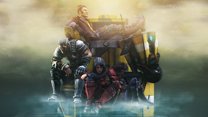 Borderlands: The Pre-Sequel characters sitting on a structure