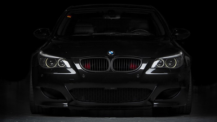 Black BMW M5 Front View 4K