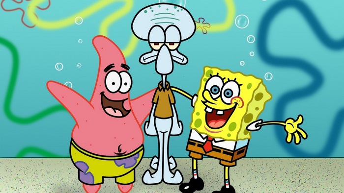 SpongeBob SquarePants and Friends Smiling Together