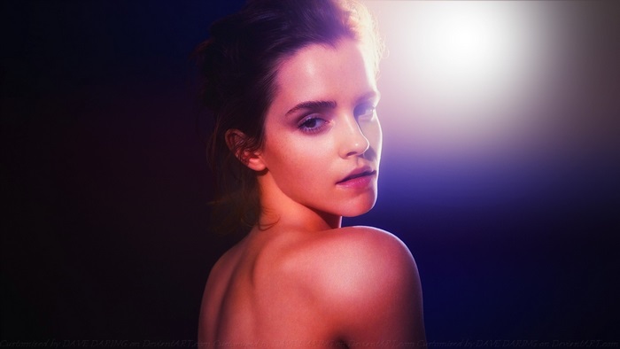 Emma Watson portrait with dramatic lighting