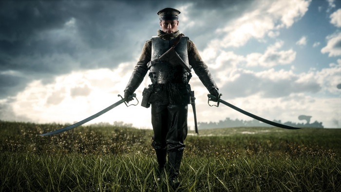 Soldier with two swords in Battlefield 1