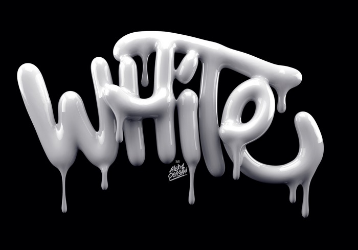 White typography by Alexis Persiani