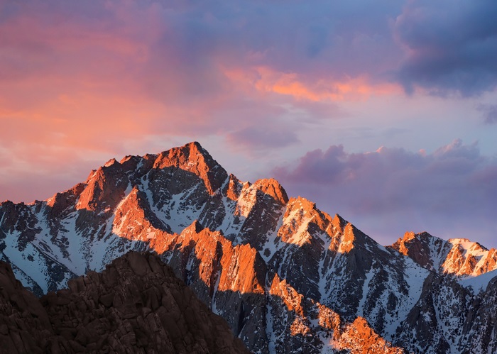 Mountains at sunset 4K