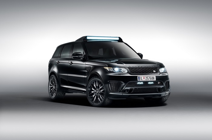 Black Range Rover Sport SVR with LED Light Bars