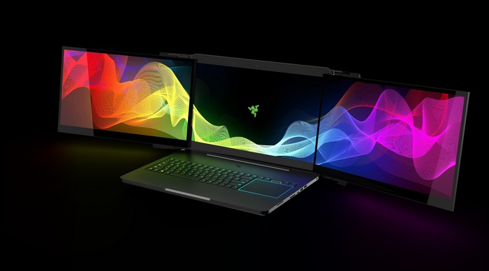 Razer Project Valerie 4K Laptop with Triple Monitors