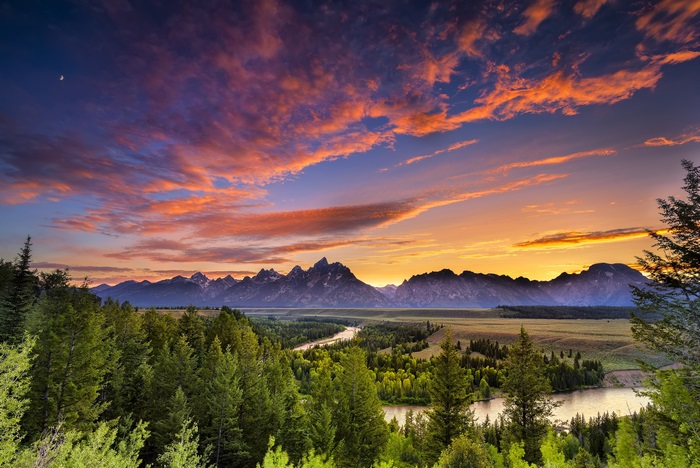 Grand Teton National Park at Sunset
