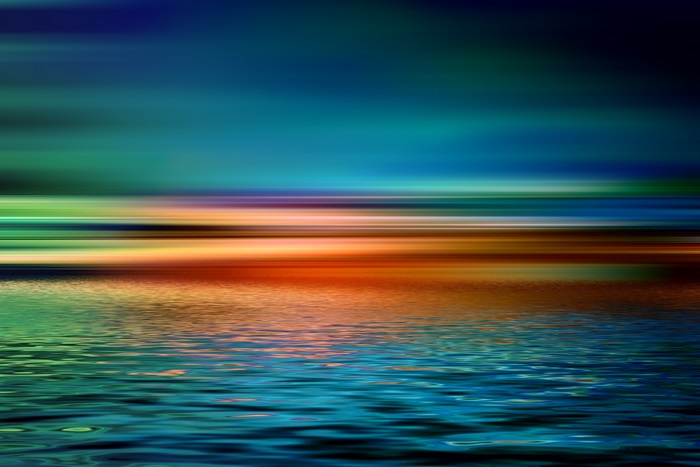 Abstract sunset over water 4K